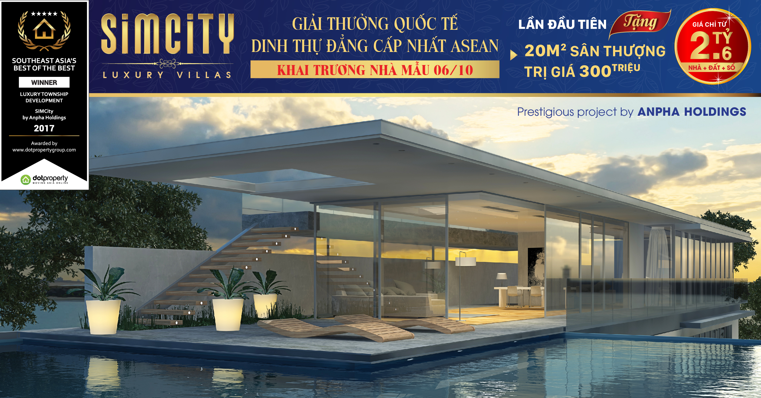 Chính sách bán hàng Simcity - Luxury Villa tháng 10/2017