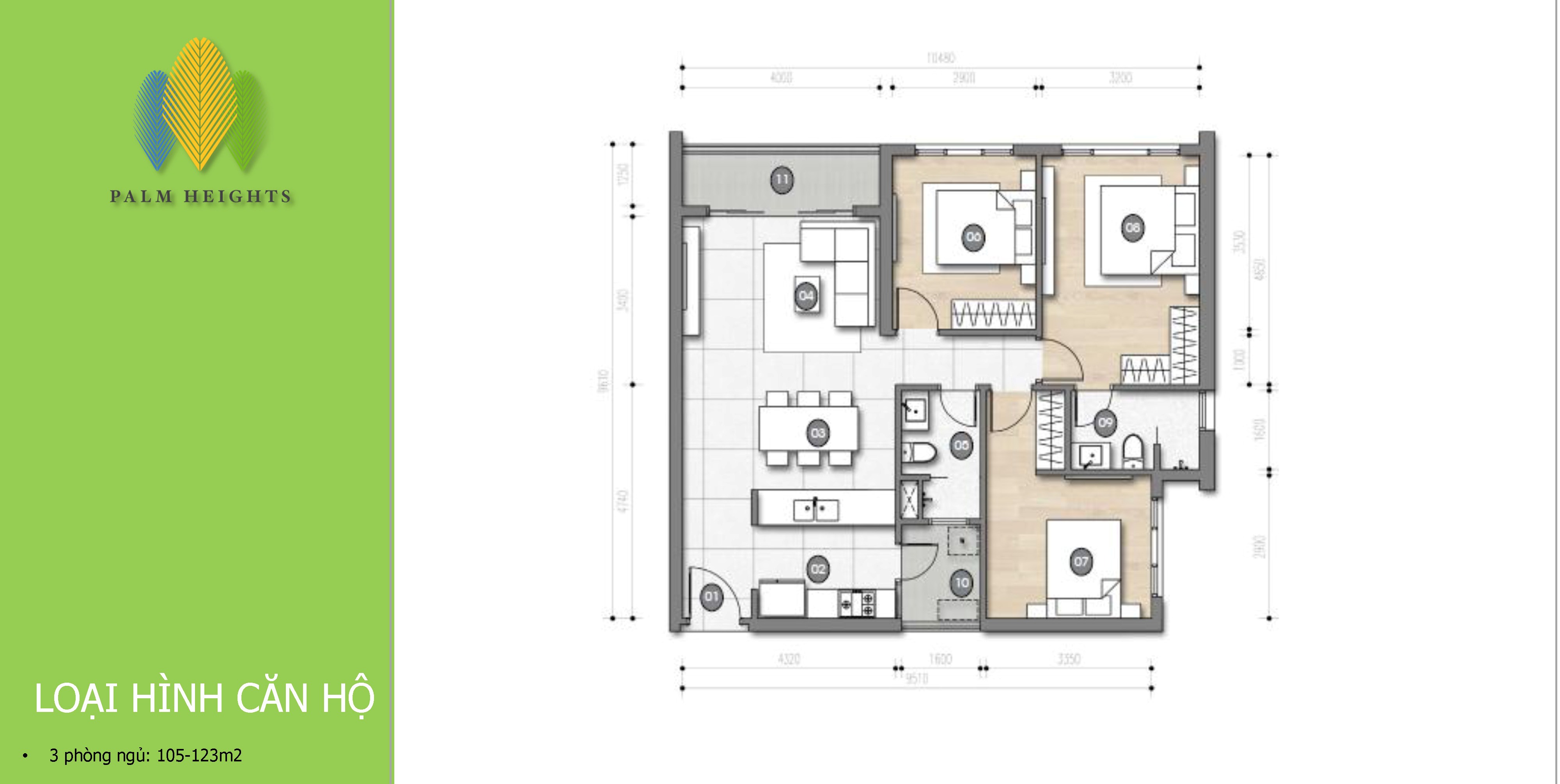 Palm Height căn hộ 105-123m2