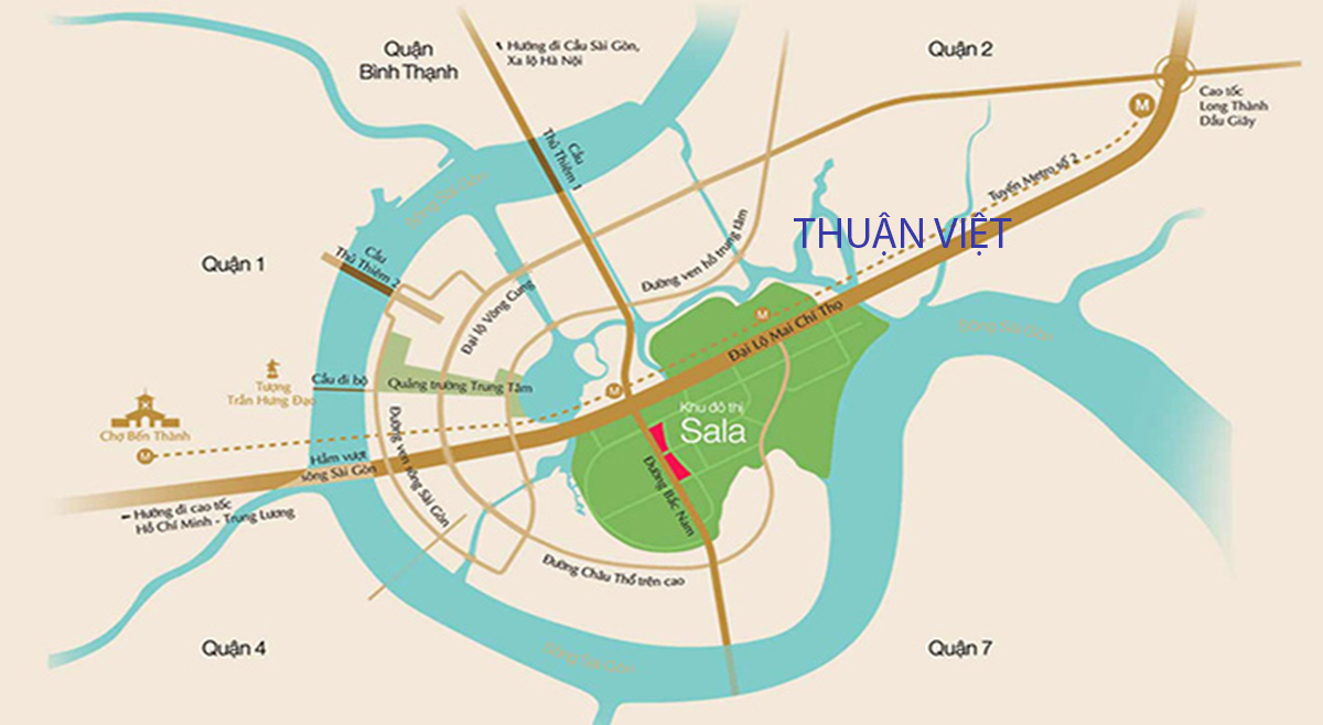 Vị trí căn hộ NewCity Thuận Việt
