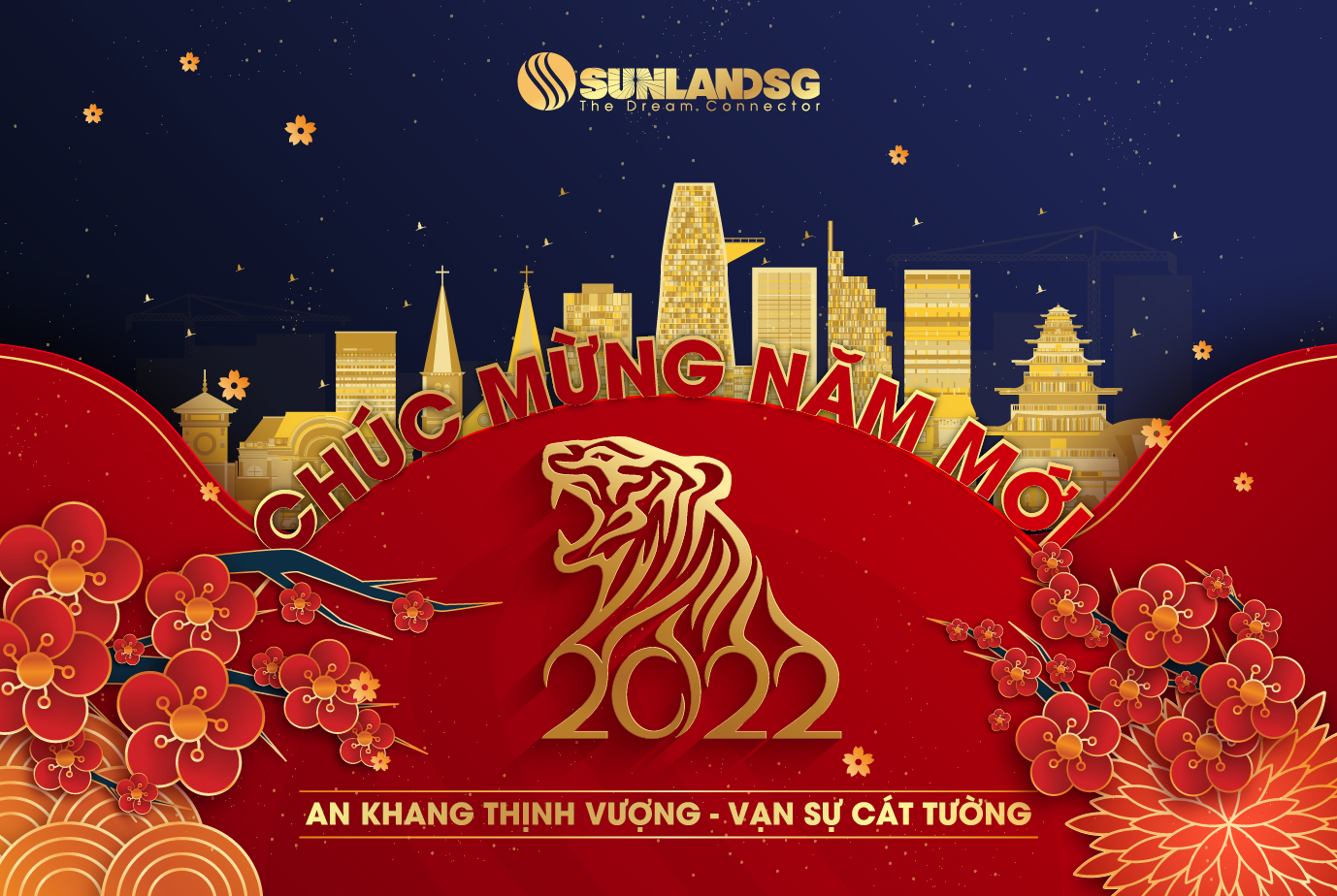 Sunland Sài Gòn chúc mừng tết Nhâm Dần 2022 - Thông báo lịch nghỉ tết