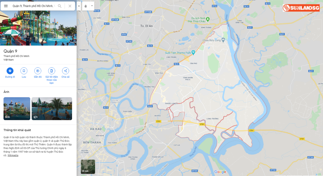 Sơ Đồ Vị Trí Quận 9 Thành Phố Hồ Chí Minh