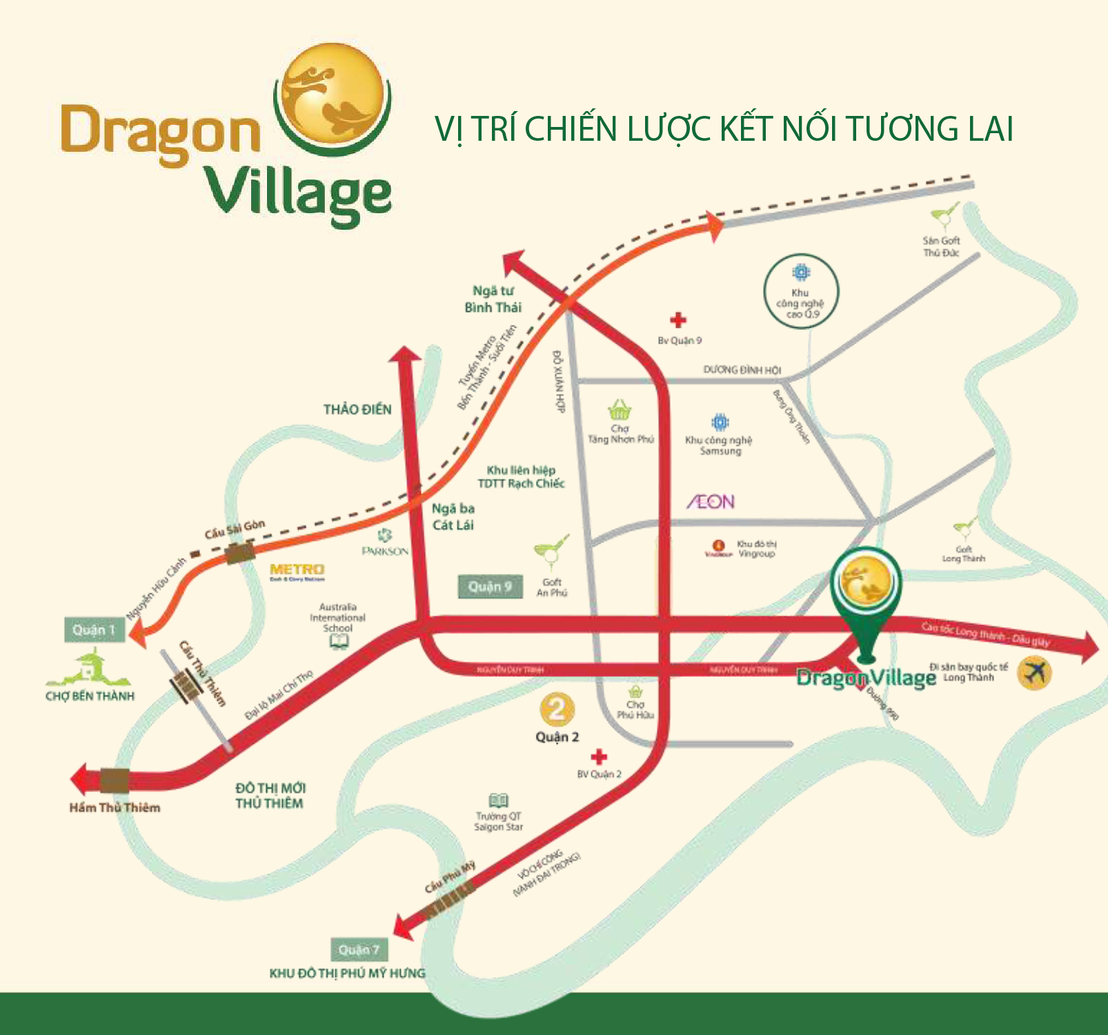 vị trí dự án dragon village phú hữu quận 9
