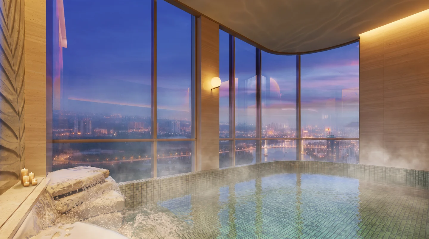 Sky Jacuzzi Night View Palm River