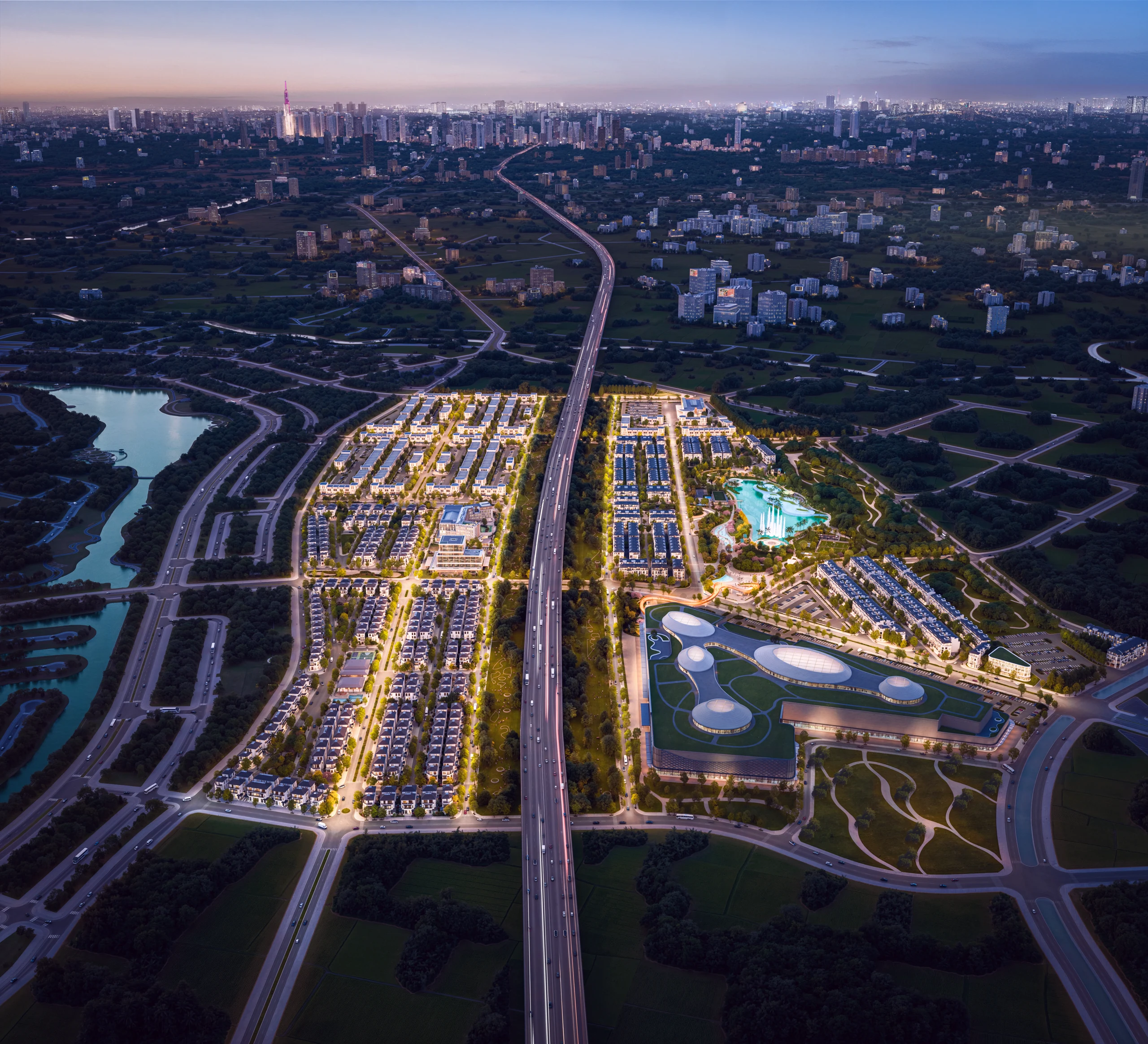 Phối cảnh Thanh Phú Centre Point về đêm