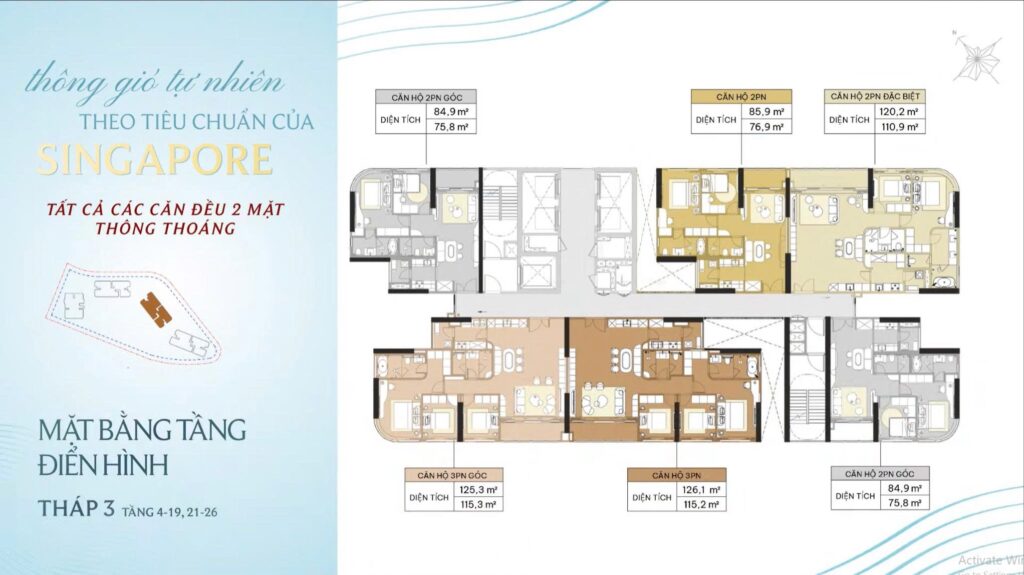 mặt bằng tầng điển hình