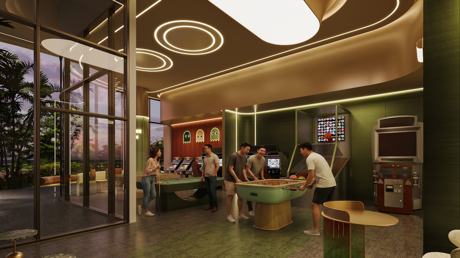 Clubhouse và sảnh đón tiếp thượng lưu